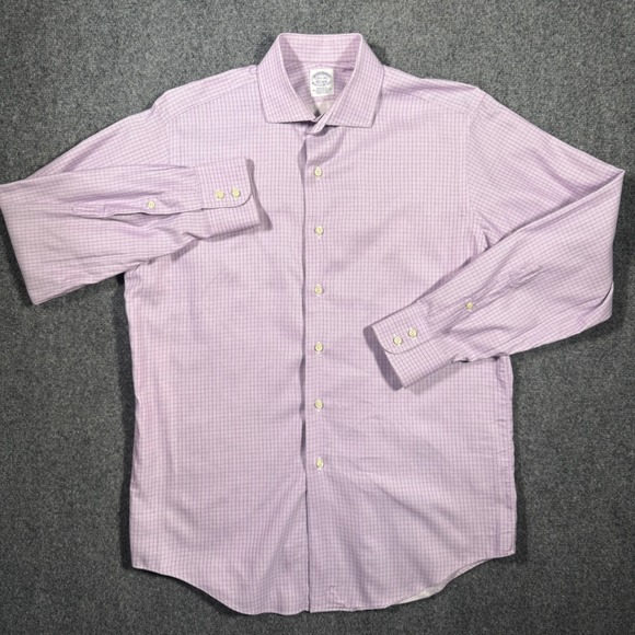 Brooks Brothers Other - Brooks Brothers Makers Regular Fit Dress Shirt Mens 15.5 34 Purple Check USA